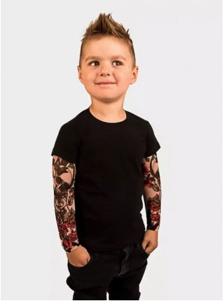 Белая кофта с tattoo рукавами на ребенка